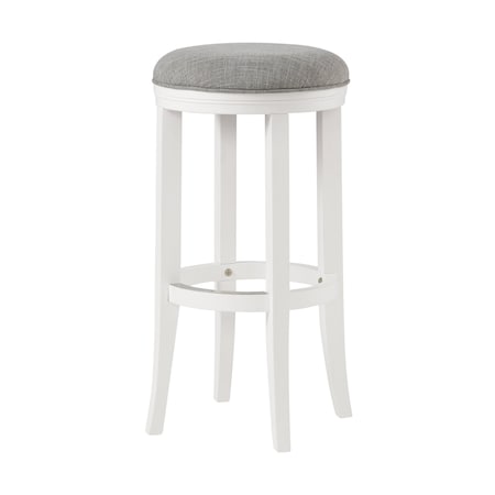 Alaterre Furniture Natick Bar Height Stool, White, 2PK ANNI04FDCR2
